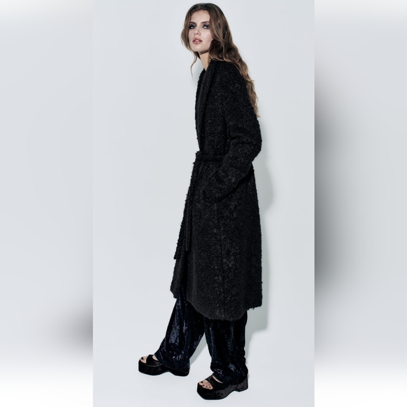 Zara MANTECO WOOL BOUCLE COAT ZW COLLECTION - Picture 12 of 13